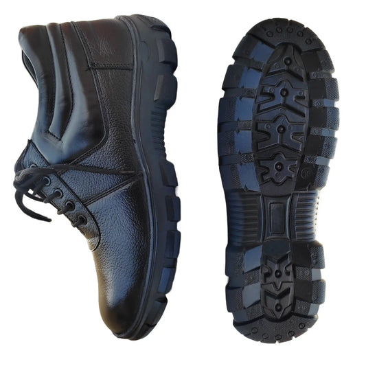 Men Genuine Leather Combat Boots Heavy Duty Ankle Shoes