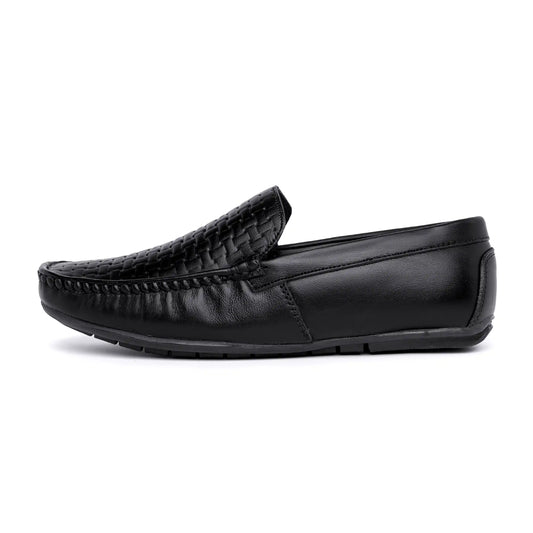 Genuine Leather Rattan Loafers for Men