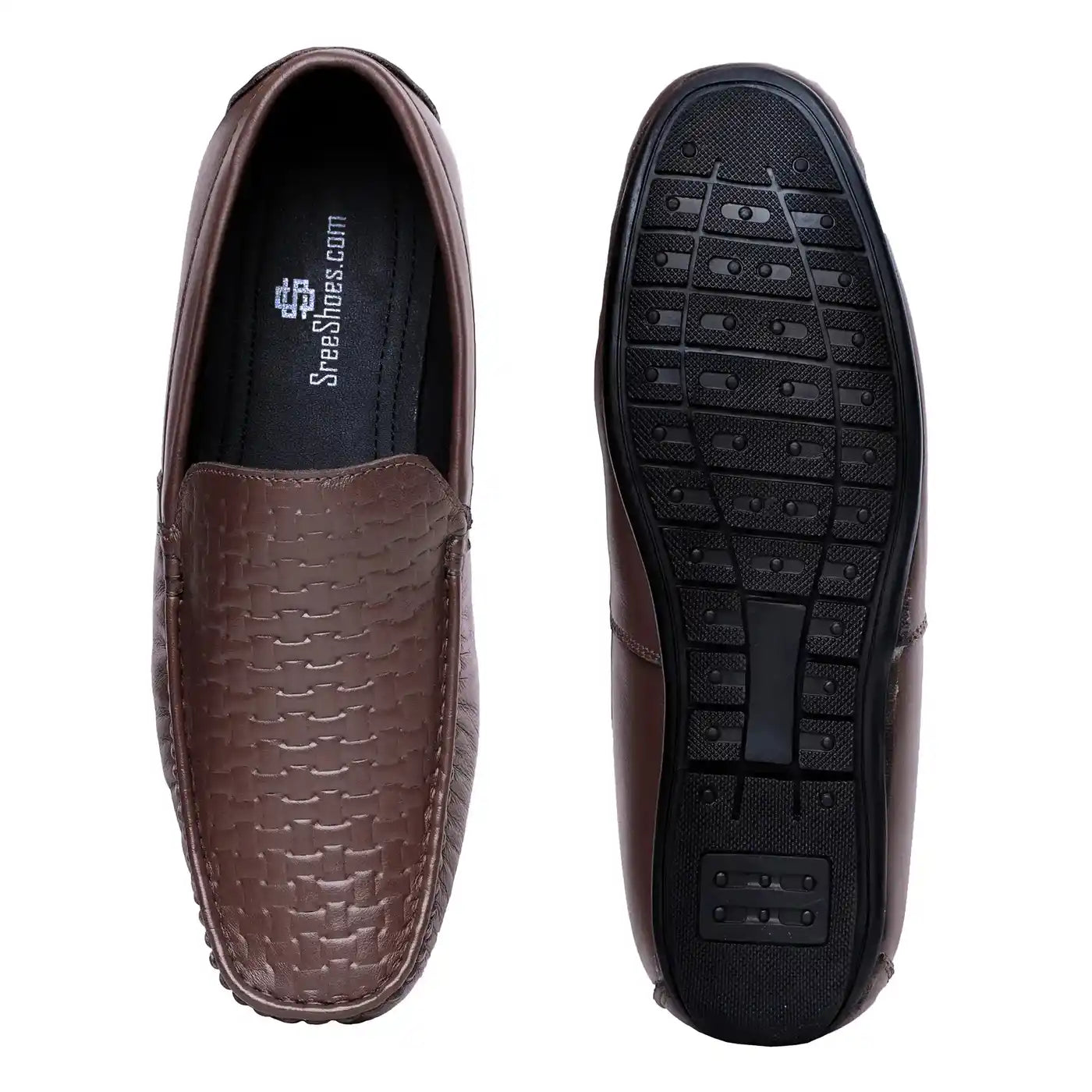 Men Pure Leather Moccasins Loafer Shoes