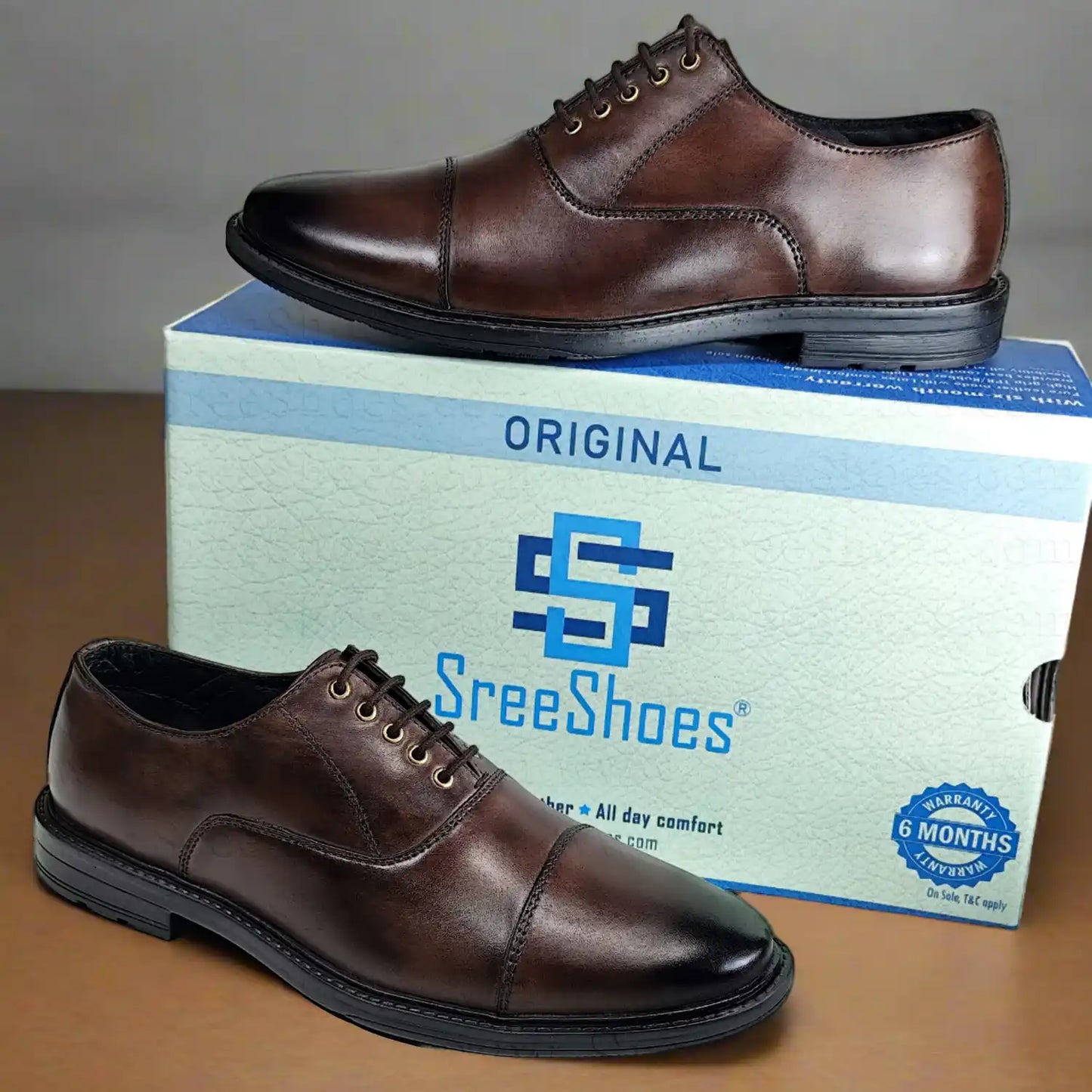 Oxford Shoes for Men Pure Leather Dress Shoes (Full Grain)