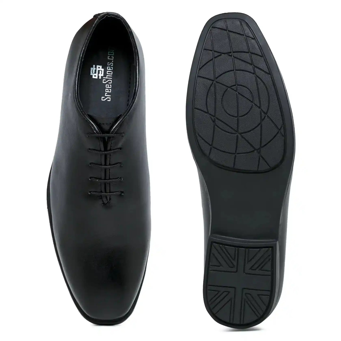 Black Wholecut Oxford Pure Leather Shoes
