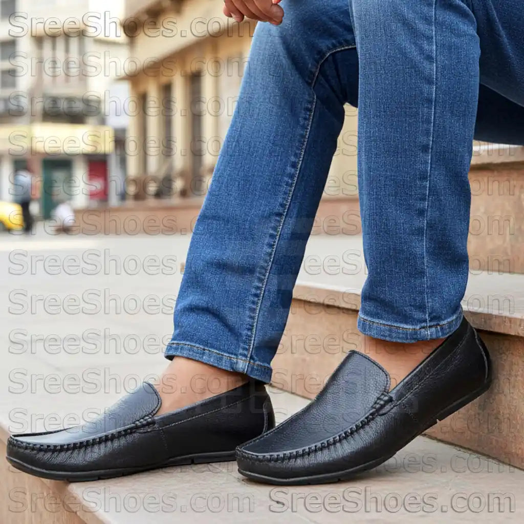 Genuine Leather Loafers for Men Slip On Shoes