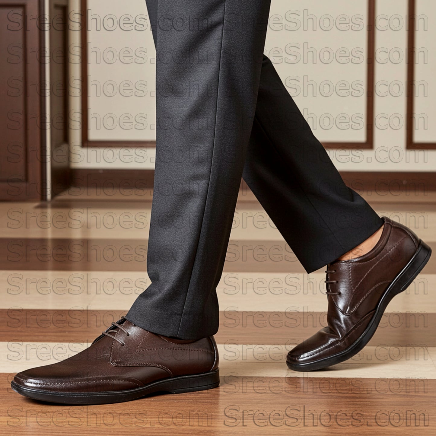 Brown Derby Lace Up Shoes Pure Leather Apron Lace Up Shoes for Men