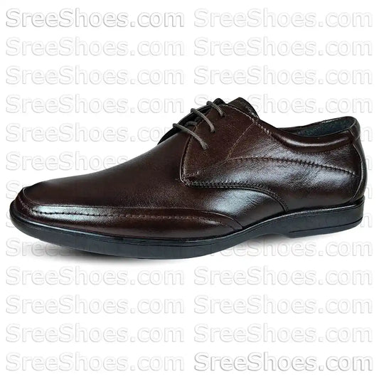 Brown Derby Lace Up Shoes Pure Leather Apron Lace Up Shoes for Men