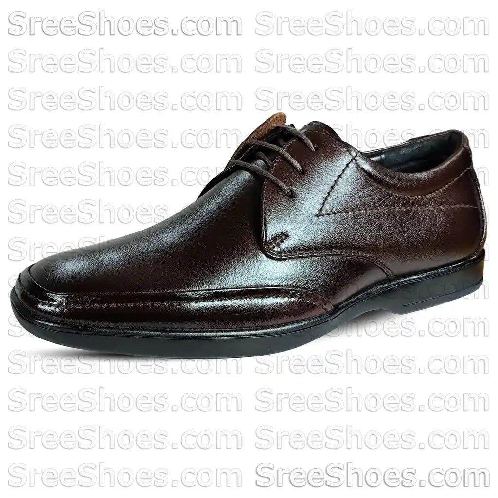 Brown Derby Lace Up Shoes Pure Leather Apron Lace Up Shoes for Men
