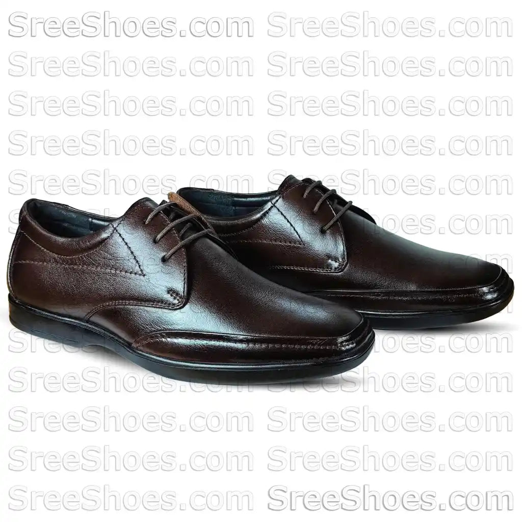 Brown Derby Lace Up Shoes Pure Leather Apron Lace Up Shoes for Men