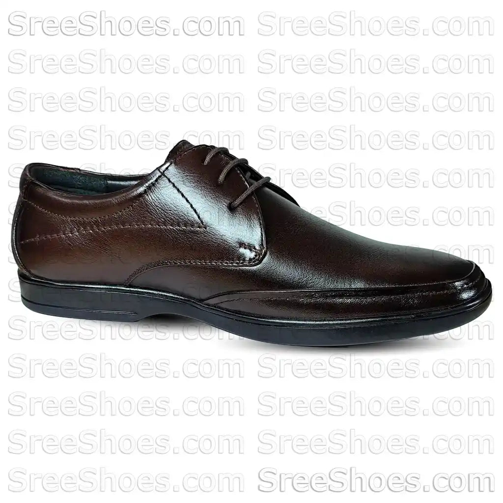 Brown Derby Lace Up Shoes Pure Leather Apron Lace Up Shoes for Men