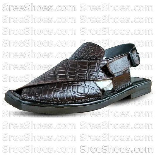 Original Peshawari Sandals Pure Leather Dailywear Slipper Cross Design Strap Sandals