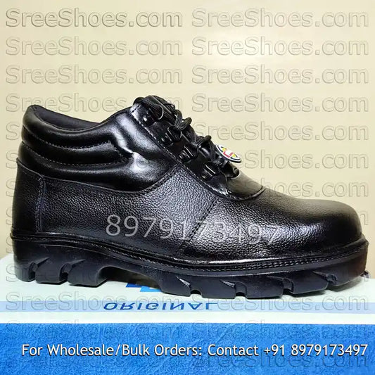 Steel-Toe Industrial Boot Genuine Leather Work Shoes