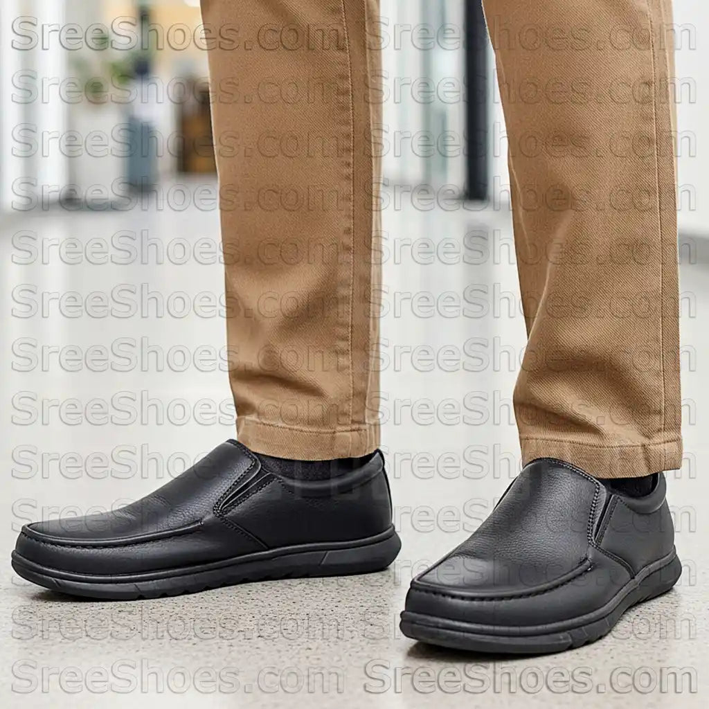 Formal Loafers for Men Pure Leather Comfort Slip On Shoes
