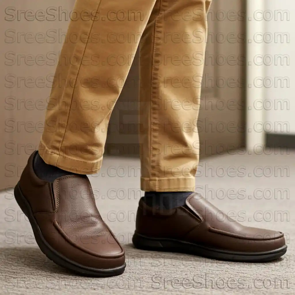Formal Loafers for Men Pure Leather Comfort Slip On Shoes