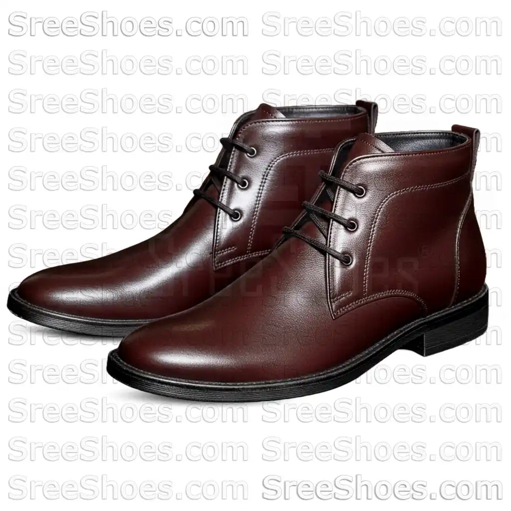 Men Pure Leather Chukka Boots Ankle Shoes