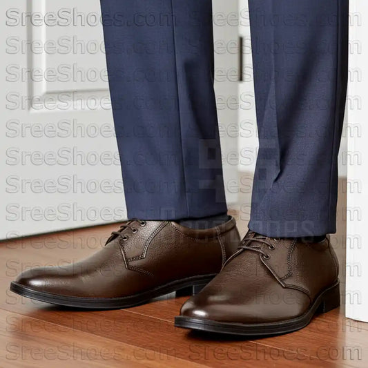 Lace Up Pure Leather Shoes For Men