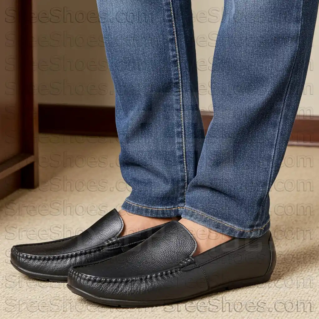 Genuine Leather Loafers for Men Slip On Shoes