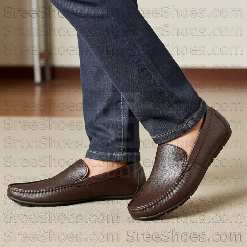 Genuine Leather Loafers for Men Slip On Shoes