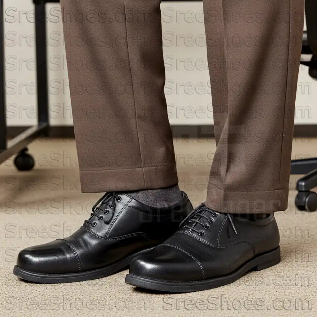 Genuine Leather Oxford Shoes Lace Up