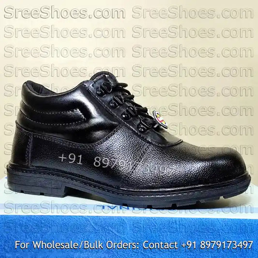 Steel-Toe Genuine Leather Industrial Work Shoes