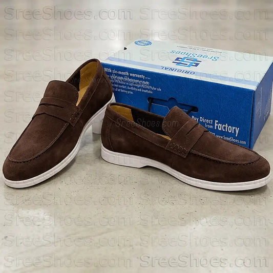 Comfort Premium Penny Loafers for Men Pure Leather Suede Slip On Shoe