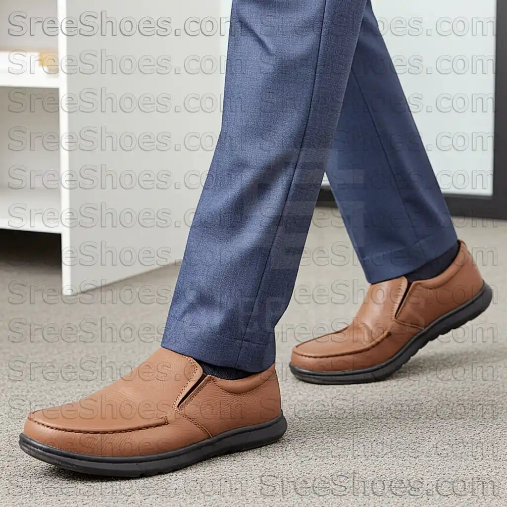 Formal Loafers for Men Pure Leather Comfort Slip On Shoes