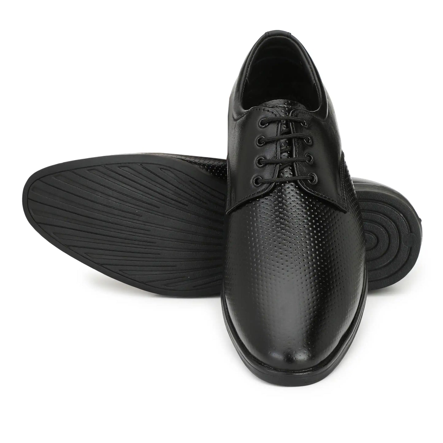 Lace Up for Men Dotted Pattern Pure Leather Shoes