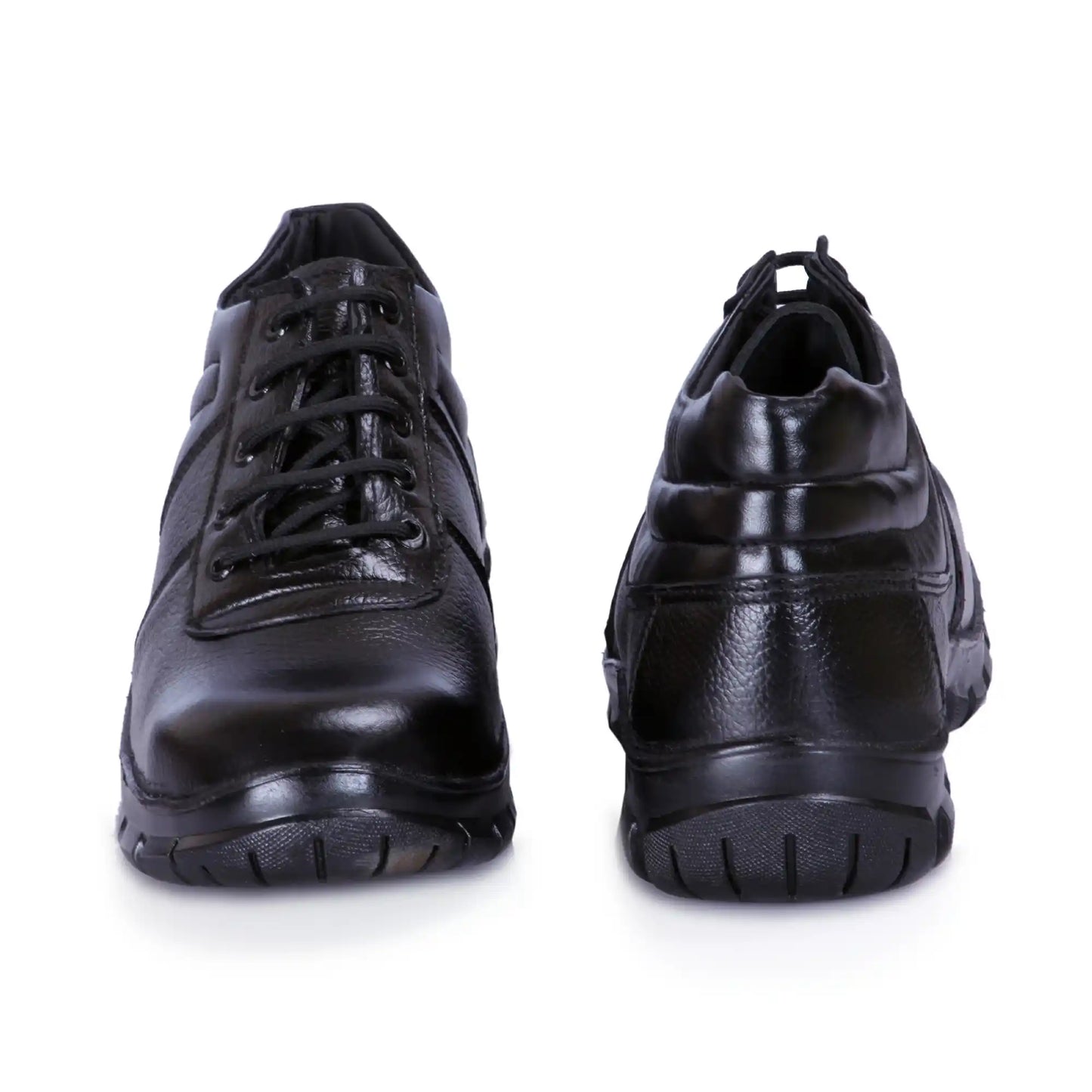 Men Industrial Lace Up Pure Leather Safety Shoes