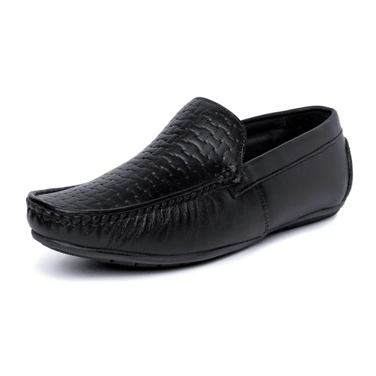 Genuine Leather Rattan Loafers for Men