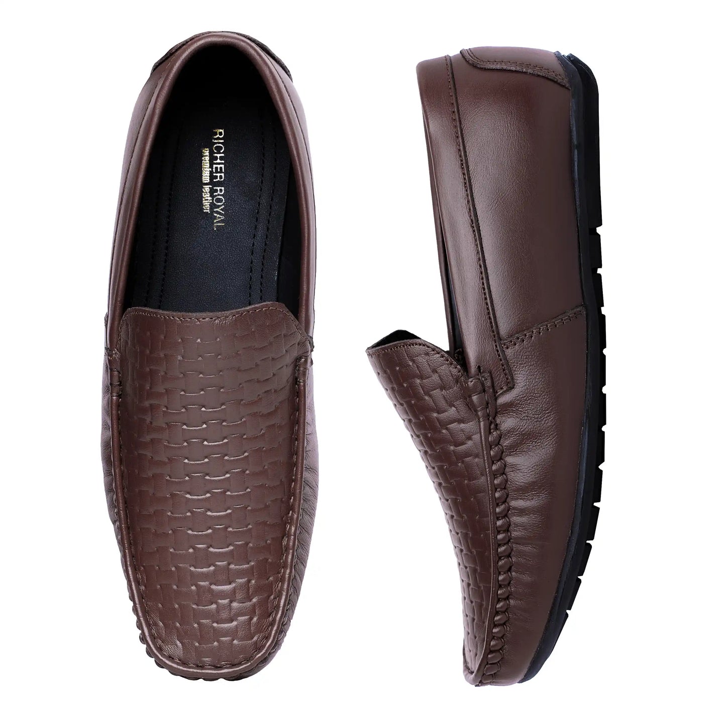Men Pure Leather Moccasins Loafer Shoes