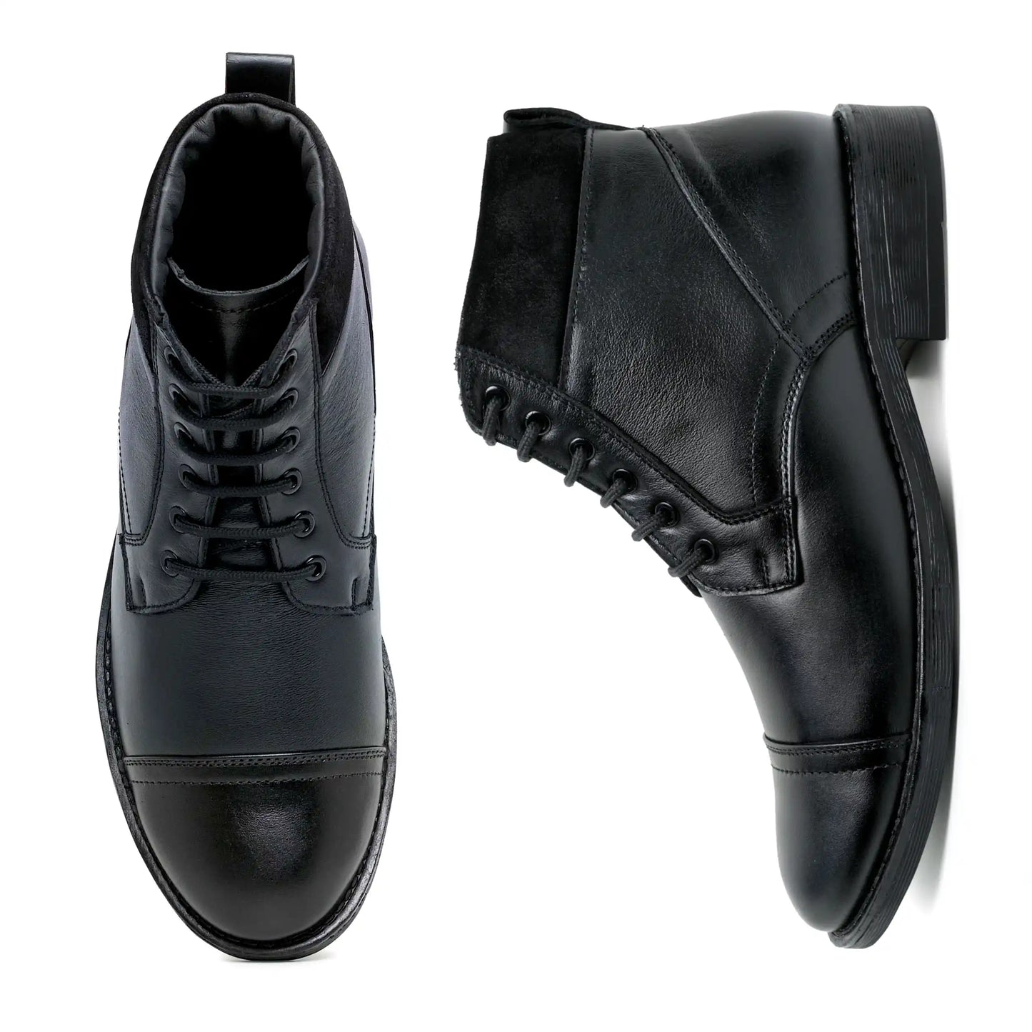 Men High Neck Pure Leather Boots Ankle Shoes