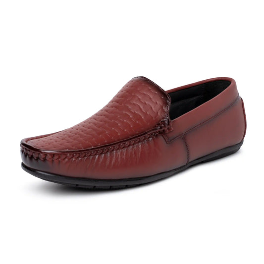 Genuine Leather Rattan Loafers for Men