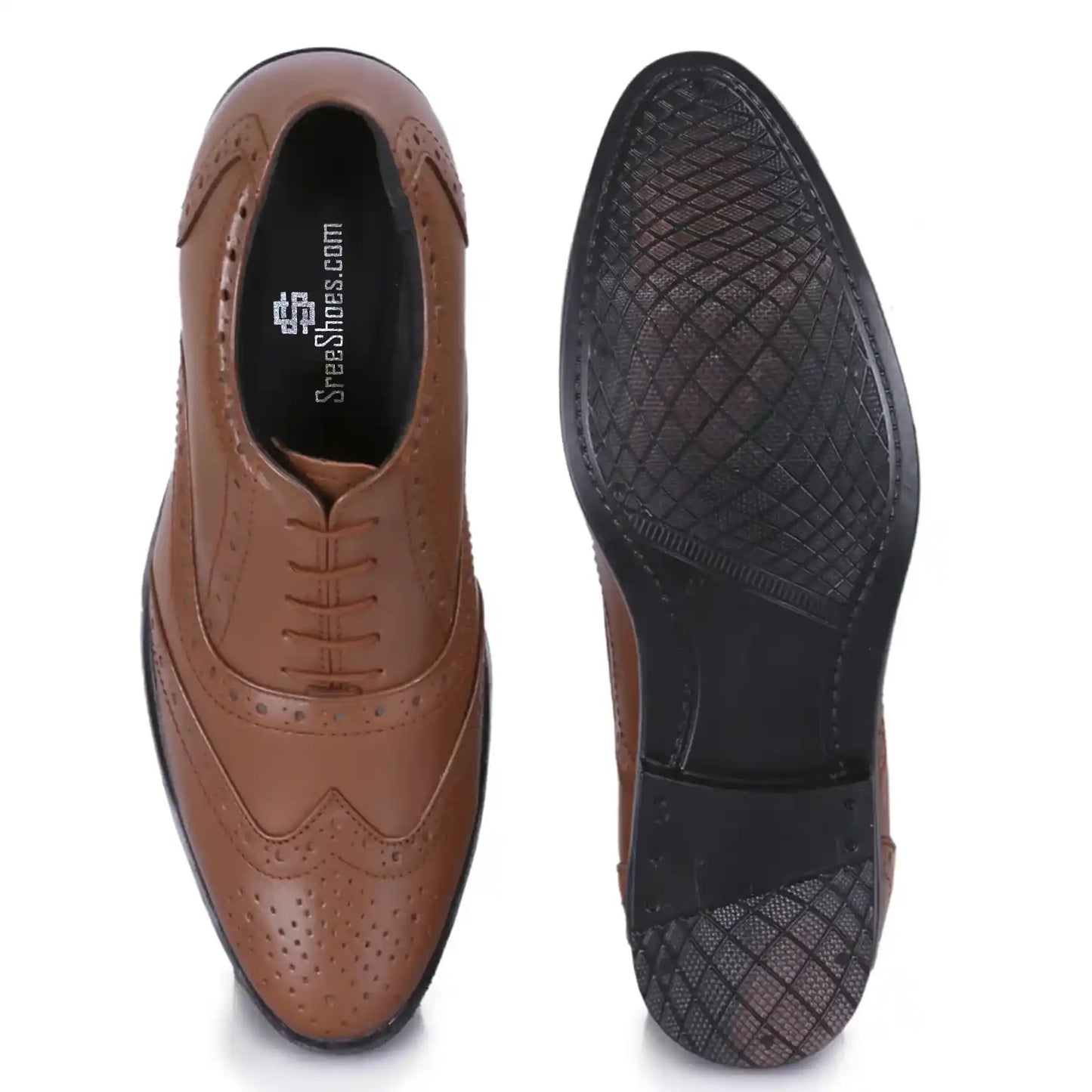 Brogue Pure Leather Shoes For Men
