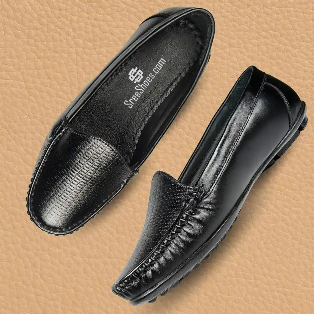 Office Slip On for Ladies Pure Leather Formal Loafers shoes for Women