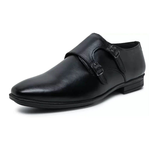 Double Monk Strap Pure Leather Shoes for Men