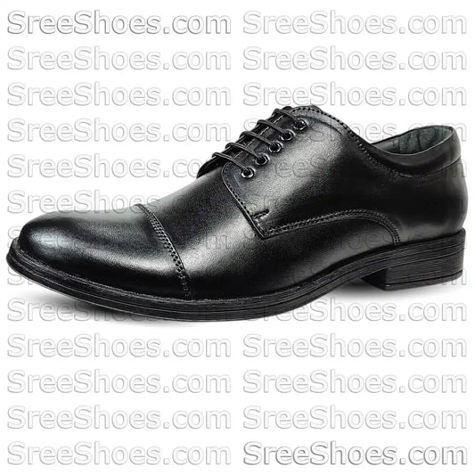 Pure Leather Formal Derby Shoe Cap Toe Comfort Dress Shoes