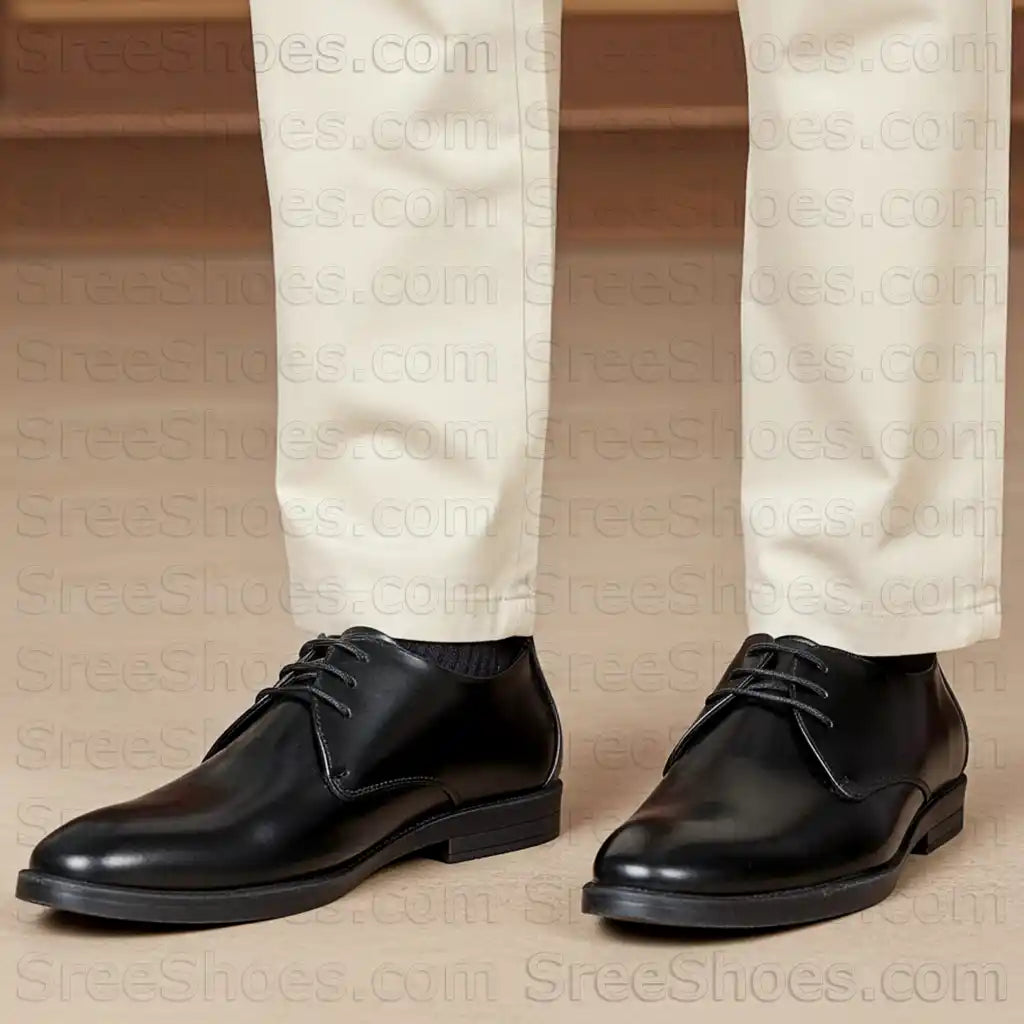 Men's Derby Formal Shoes Pure Leather Comfort Lace Up Dress Shoes
