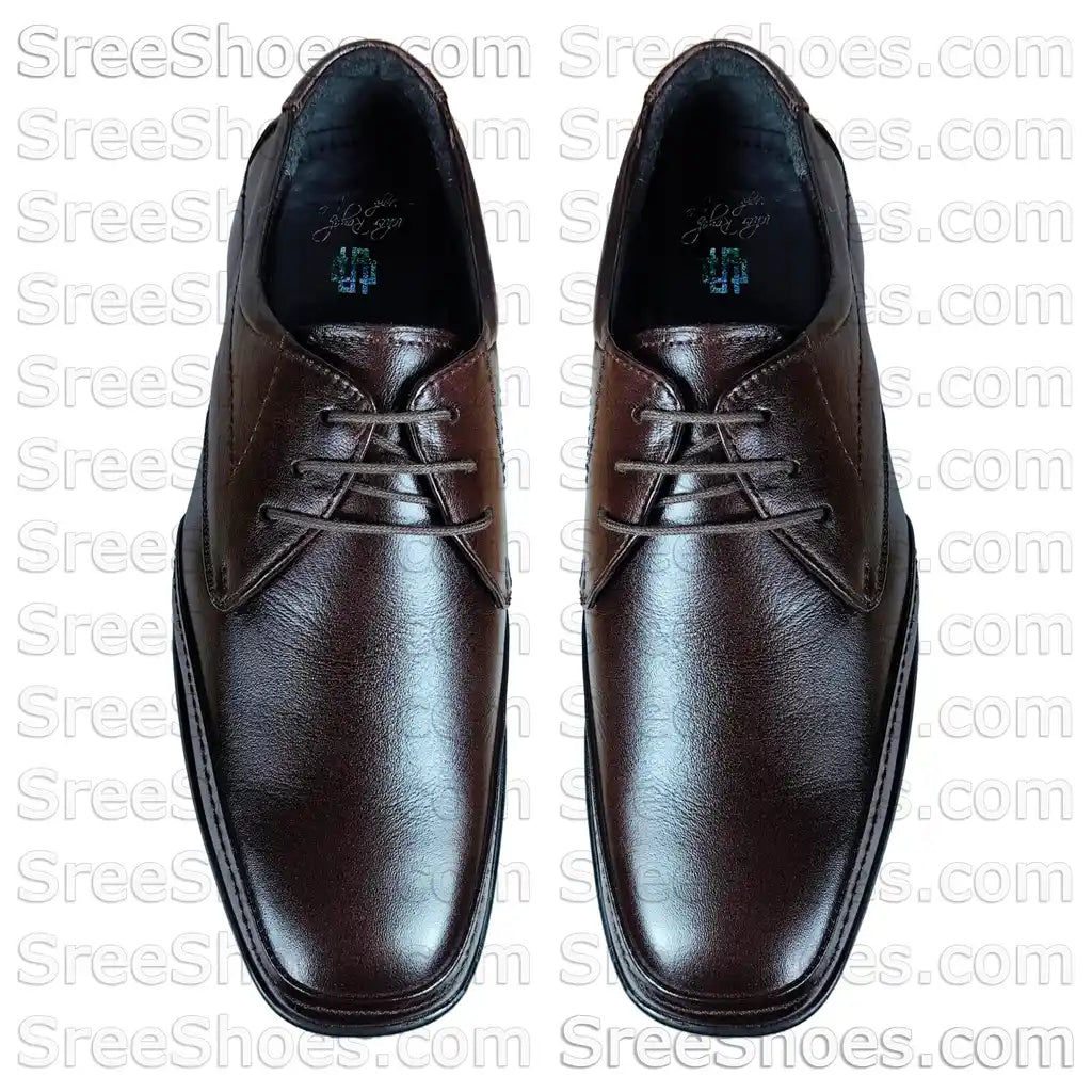 Brown Derby Lace Up Shoes Pure Leather Apron Lace Up Shoes for Men
