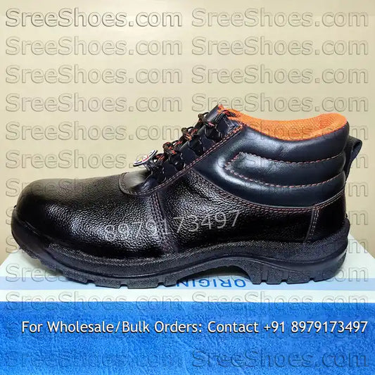 Industrial Work Shoes Genuine-Grain Leather Steel-Toe Boots