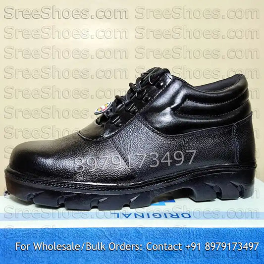 Steel-Toe Industrial Boot Genuine Leather Work Shoes