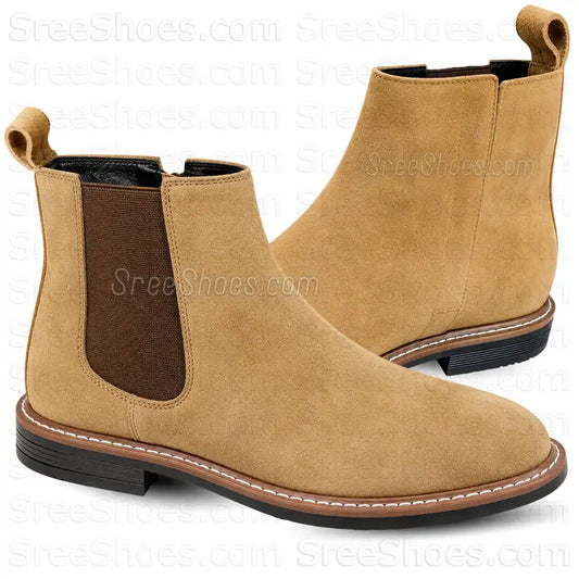Men's Premium Suede Leather Chelsea Boots