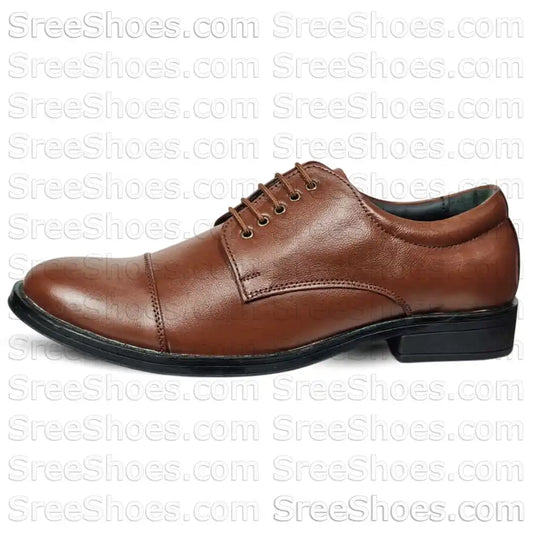 Pure Leather Derby Dress Shoes Men Formal Comfort Shoes Cap Toe