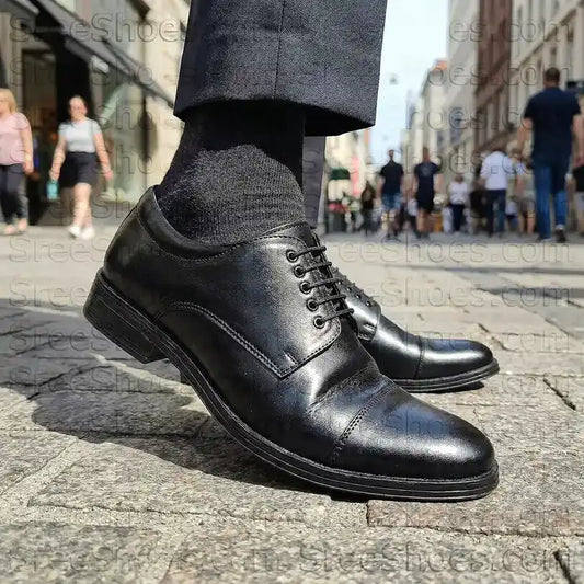 Pure Leather Formal Derby Shoe Cap Toe Comfort Dress Shoes