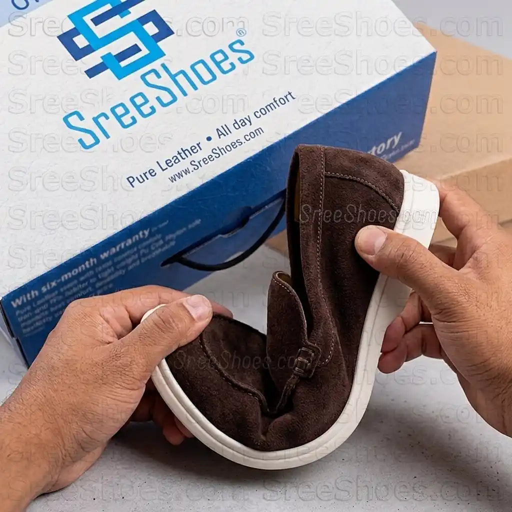 Premium Suede Loafers for Men Easy Slip-On Pure Leather Moccasin Shoes