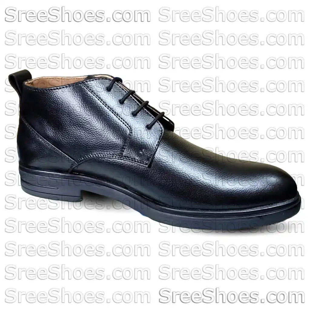 Men's Chukka Boots Full-Grain Leather High Ankle Shoes