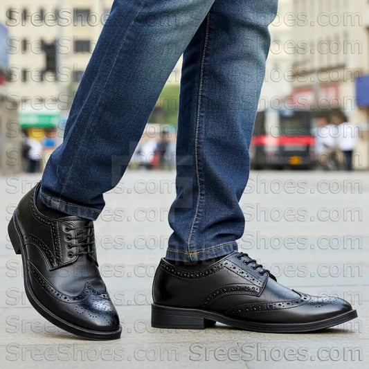 Formal Brogue Pure Leather Shoes For Men