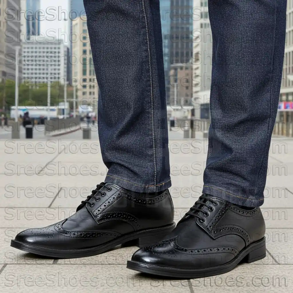 Formal Brogue Pure Leather Shoes For Men