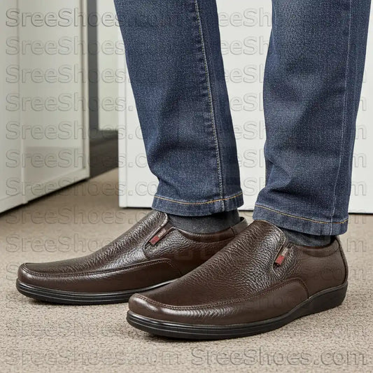 Real Leather Men's slip on Formal Loafer Shoes