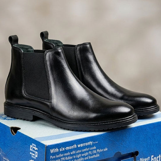 Men's Full-Grain Pure Leather Chelsea Boots
