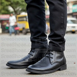 Men Pure Leather Chukka Boots Ankle Shoes