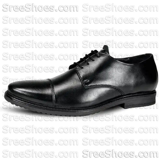 Formal Dress Shoes Cap Top Pure Leather Derby Shoes for Men