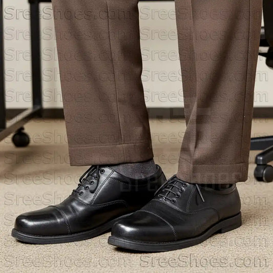 Genuine Leather Oxford Shoes Lace Up