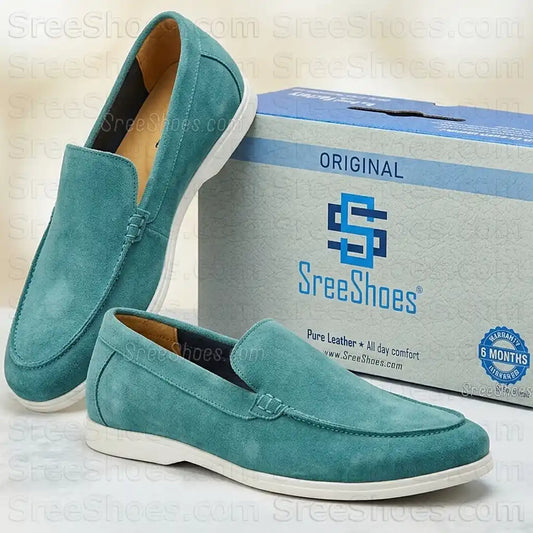Men's Premium Suede Leather Moccasin Loafers Lightweight Casual Slip-On Shoes